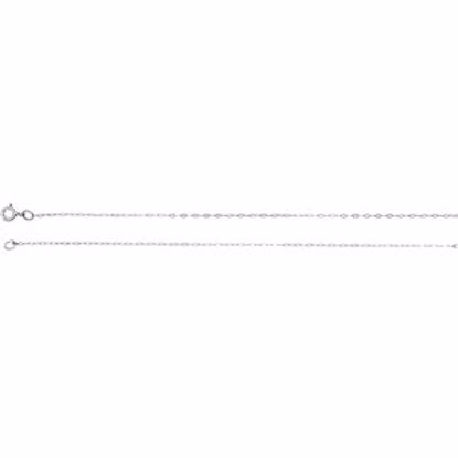 CH10:244846:P 14kt White .50mm Solid Cable 24" Chain