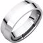 KER11:259551:P 14kt White 6mm Knife Edge Comfort Fit Band