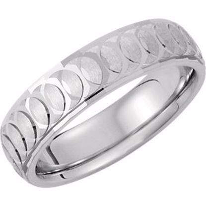 5640:259992:P 14kt White 6mm Comfort-Fit Band Size 7