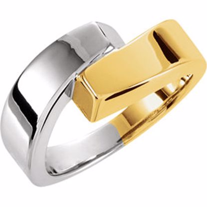 50283:266106:P 14kt Yellow & White Bypass Ring