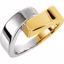 50283:266106:P 14kt Yellow & White Bypass Ring