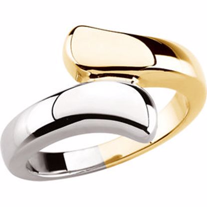 50280:266871:P 14kt Yellow/White Bypass Ring