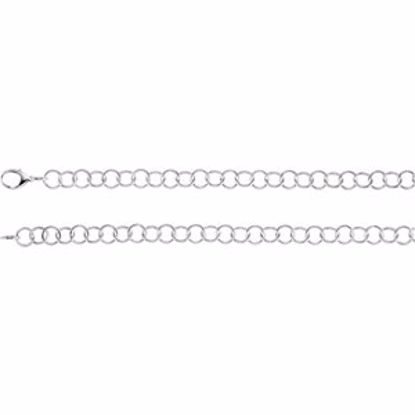 CH587:288362:P Sterling Silver 12mm Ring Link 18" Chain
