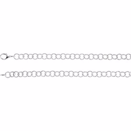 CH587:288362:P Sterling Silver 12mm Ring Link 18" Chain
