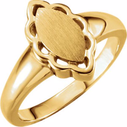 50464:296441:P 14kt Yellow Ladies' Signet Ring