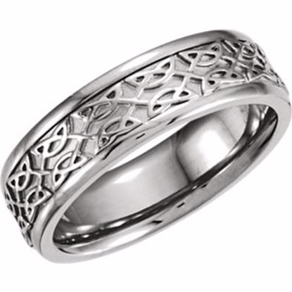 50519:298884:P 14kt White 7mm Celtic Band Size 12