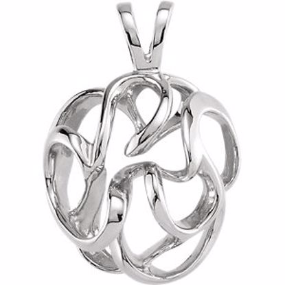 8244:12235:P 14kt White Freeform Pendant