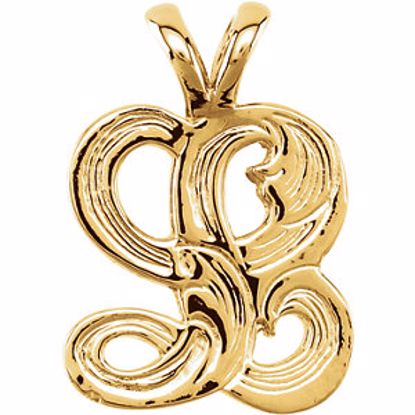 8611:34733:P 10kt Yellow "L" Medium Initial Pendant
