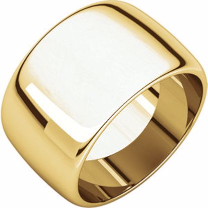 HR7:50862:P 10kt Yellow 12mm Half Round Band