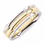5641:72717:P 14kt White & Yellow 6mm Comfort-Fit Fluted Band Size 11