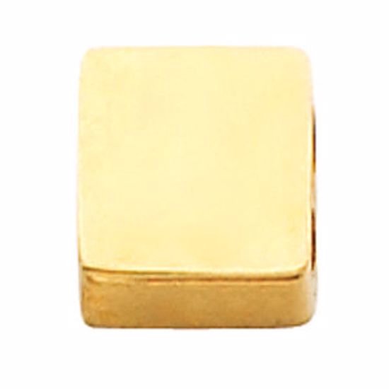 80830:74448:P 14kt Yellow 9mm Square Bracelet Slide