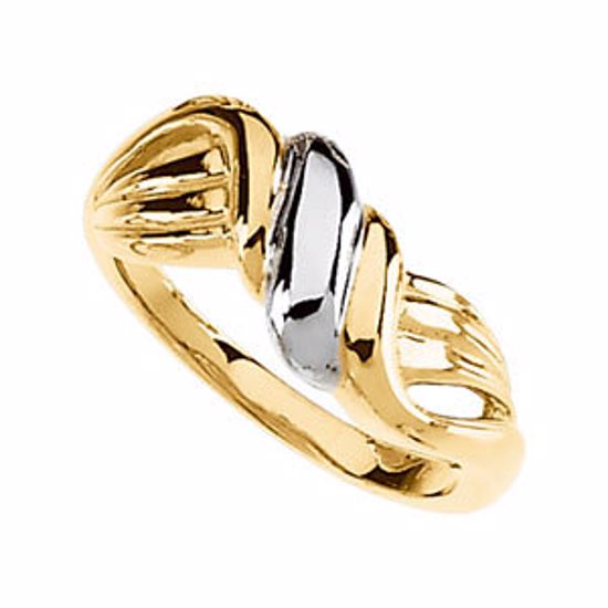 5541:84539:P 18kt Yellow & White Metal Fashion Ring 
