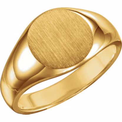 9129:89663:P 18kt Yellow 13mm Men's Signet Ring 