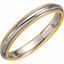5723:105513:P 14kt White & Yellow 3.5mm Comfort-Fit Milgrain Band Size 7