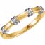 5794:118623:P 14kt Yellow & White 3.5mm Ladies Duo Band 