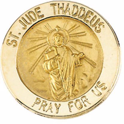 R16724:129523:P 14kt Yellow 15mm St. Jude Lapel Pin