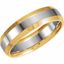 5722:129001:P 14kt White & Yellow  6mm Comfort-Fit Band Size 13.5