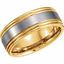 5851:132910:P 18kt Yellow & Platinum 7mm Design Band Size 11.5