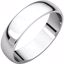 HRL7:140236:P Platinum 5mm Half Round Light Band