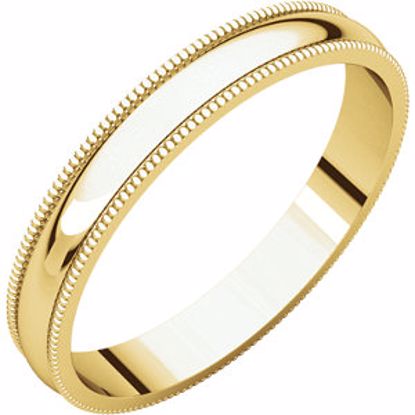 MGL15:142872:P 10kt Yellow 3mm Light Milgrain Band