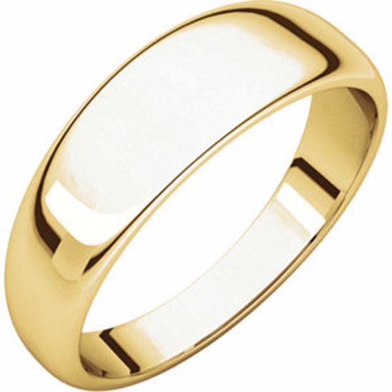 HRT5:146198:P 10kt Yellow 6mm Half Round Tapered Band
