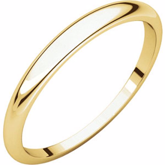 HRT7:148867:P 10kt Yellow 2.5mm Half Round Tapered Band