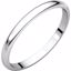 HRL11:148069:P 10kt White 2mm Half Round Light Band