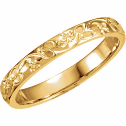 50072:179090:P 14kt Yellow 3mm Hand-Engraved Band Size 7 