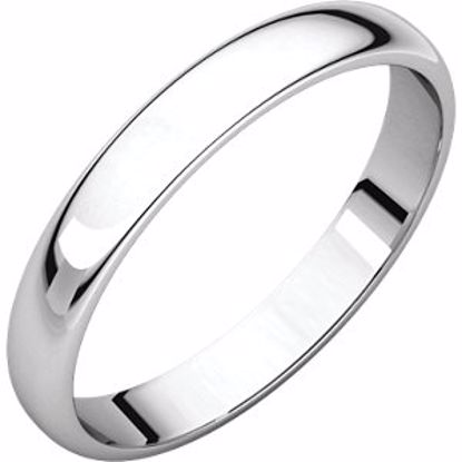 HRL5.5:161291:P Platinum 3mm Half Round Light Band