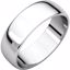 HRL4:161215:P Platinum 6mm Half Round Light Band