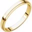 FE4.5:164906:P 18kt Yellow 2.5mm Flat Edge Band