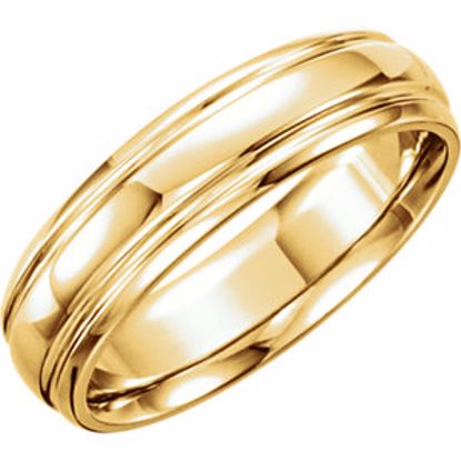 50107:192909:P 14kt Yellow 6mm Grooved Band Size 11