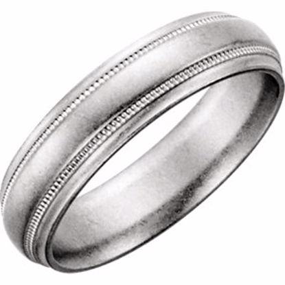 50108:193732:P Platinum 6mm Milgrain Band Size 10