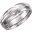 50106:193658:P Platinum 6mm Grooved Band Size 5