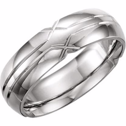 50106:193665:P Platinum 6mm Grooved Band Size 9