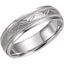 50152:222123:P Platinum 6mm Comfort Fit Design Band Size 12
