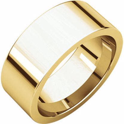 FIR4:224368:P 10kt Yellow 8mm Flat Comfort Fit Band