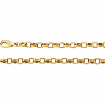 CH400:241138:P 14kt Yellow 4.75mm Flat Cable 7" Chain
