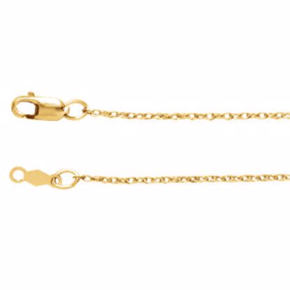 CH470:244036:P 14kt Yellow 1mm Rope 7" Chain
