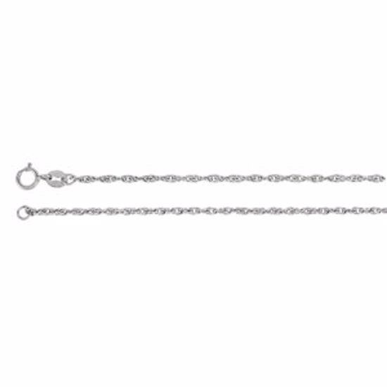 CH74:244997:P 14kt White 1.75mm Solid Rope 7" Chain
