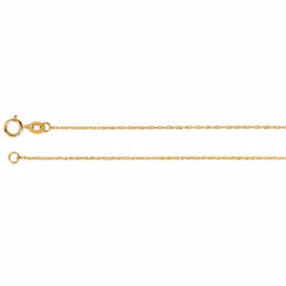 CH12:244694:P 14kt Yellow 1mm Solid Rope 7" Chain
