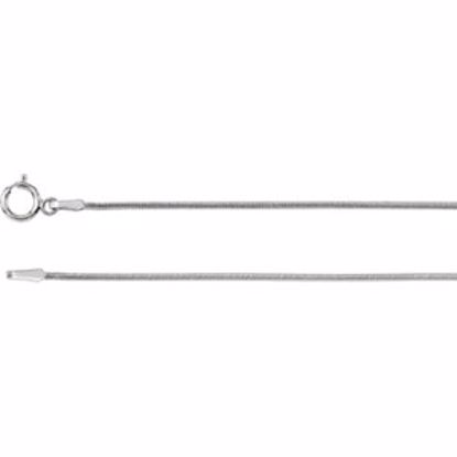 CH128:244801:P 14kt White Solid Snake 7" Chain