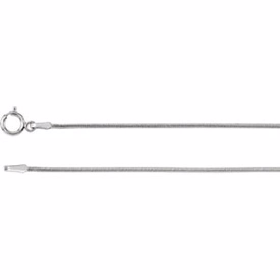 CH128:244801:P 14kt White Solid Snake 7" Chain