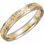 5955:277891:P 18kt Yellow & Platinum 4mm Design Band Size 6