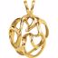 8244:12237:P 10kt Yellow Freeform Pendant
