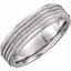 50471:287459:P 14kt White 6mm Design Band Size 7