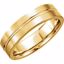 50490:288765:P 14kt Yellow 6mm Design Band Size 6.5
