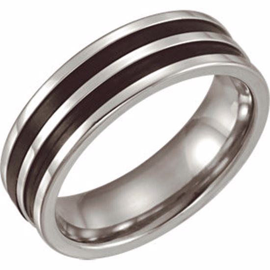 50536:296188:P Stainless Steel & Rubber Insert Comfort Fit 6.25mm Band
