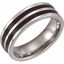 50536:296188:P Stainless Steel & Rubber Insert Comfort Fit 6.25mm Band