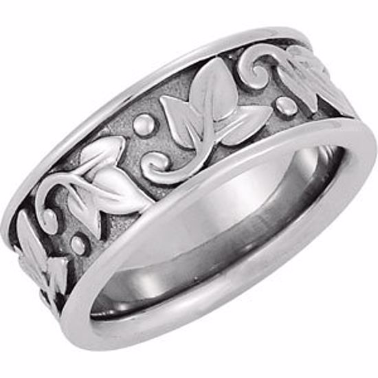 50399:285535:P Leaf Design 8mm Bands